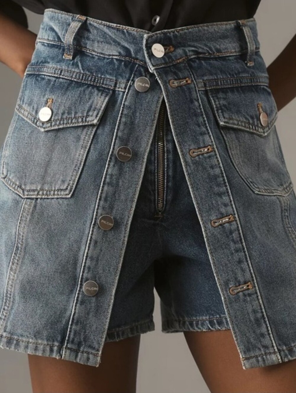 NEW Anthropologie Pilcro Country Denim Skort 28 - Picture 1 of 12